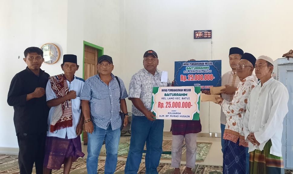 PT KLS Bantu Pembangunan Masjid Baiturahim Lamo Batui